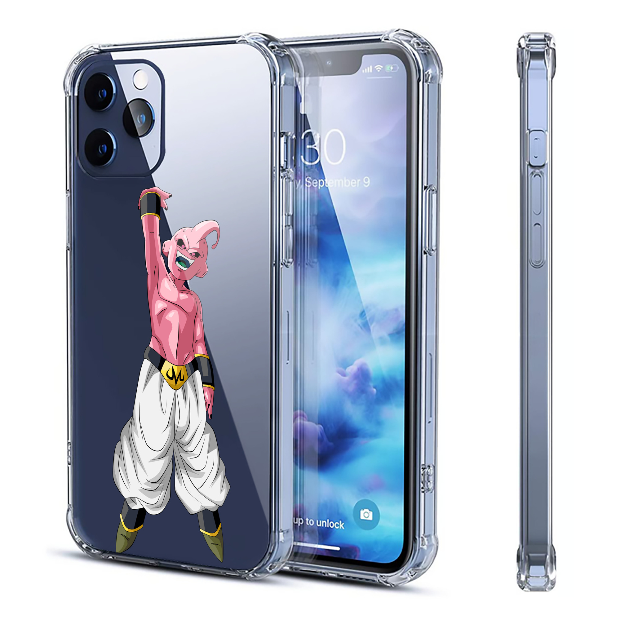 （画像用） ドラゴンボール 魔人ブウ DRAGON BALL Majin Buu 【iPhone 12シリーズ対応】透明スマホケース（クリアソフトケース）
